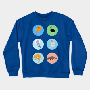 Happy Australian Animals Crewneck Sweatshirt